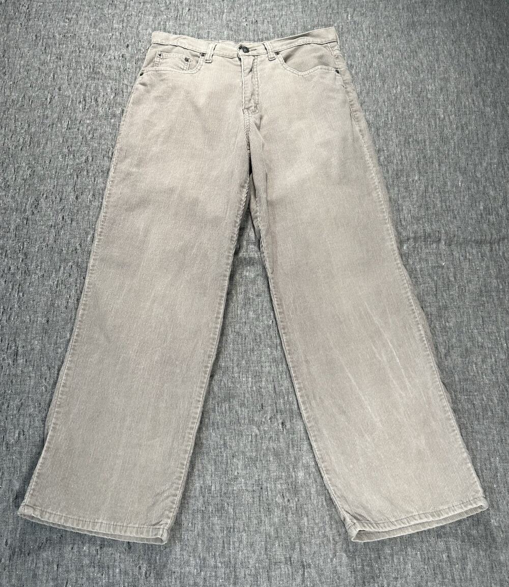 Interstate Corduroy Pants Mens 31x29 Gray Cotton 5-Pocket Skater Casual